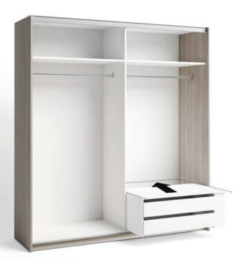 Armário 2 portas correr sable interior Armário 2 portas correr sable interior