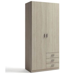 Armário roma 2 portas 3 gavetas sable