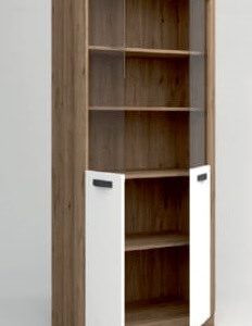vitrina argos 2 2 portas natural branco mate interior